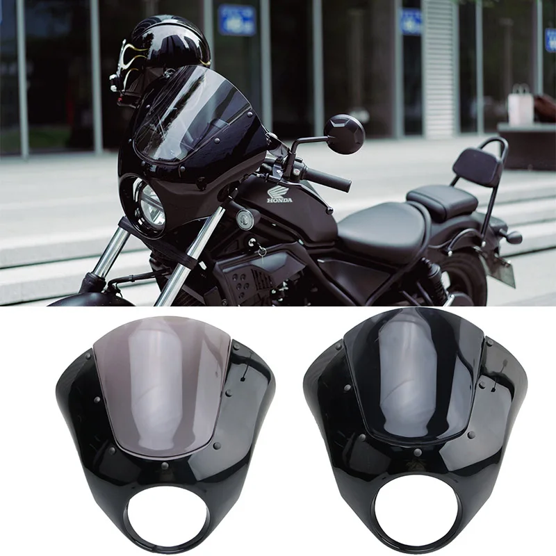 Wind Deflector Windscreen Fairing For Honda CM300 CMX300 CM500 CMX500 Motorcycle Windshield Head Light Cover Rebel 300 500