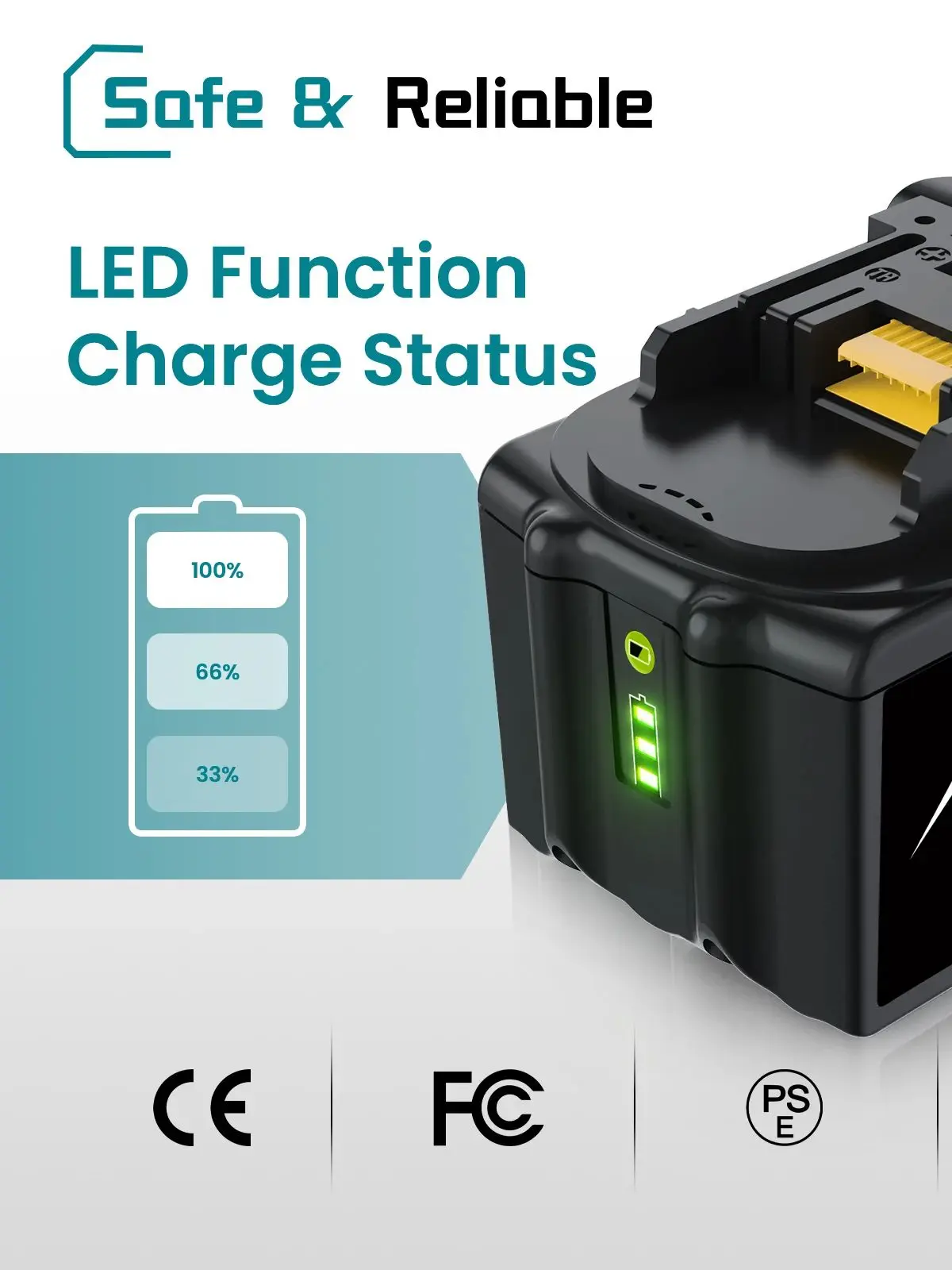 Voor Makita 18 V BL1830 9000 Mah Vervangende Batterij Compatibel Voor BL1860 BL1850 BL1840B BL1830B Power Tool Oplaadbare Batterij - afbeelding 2
