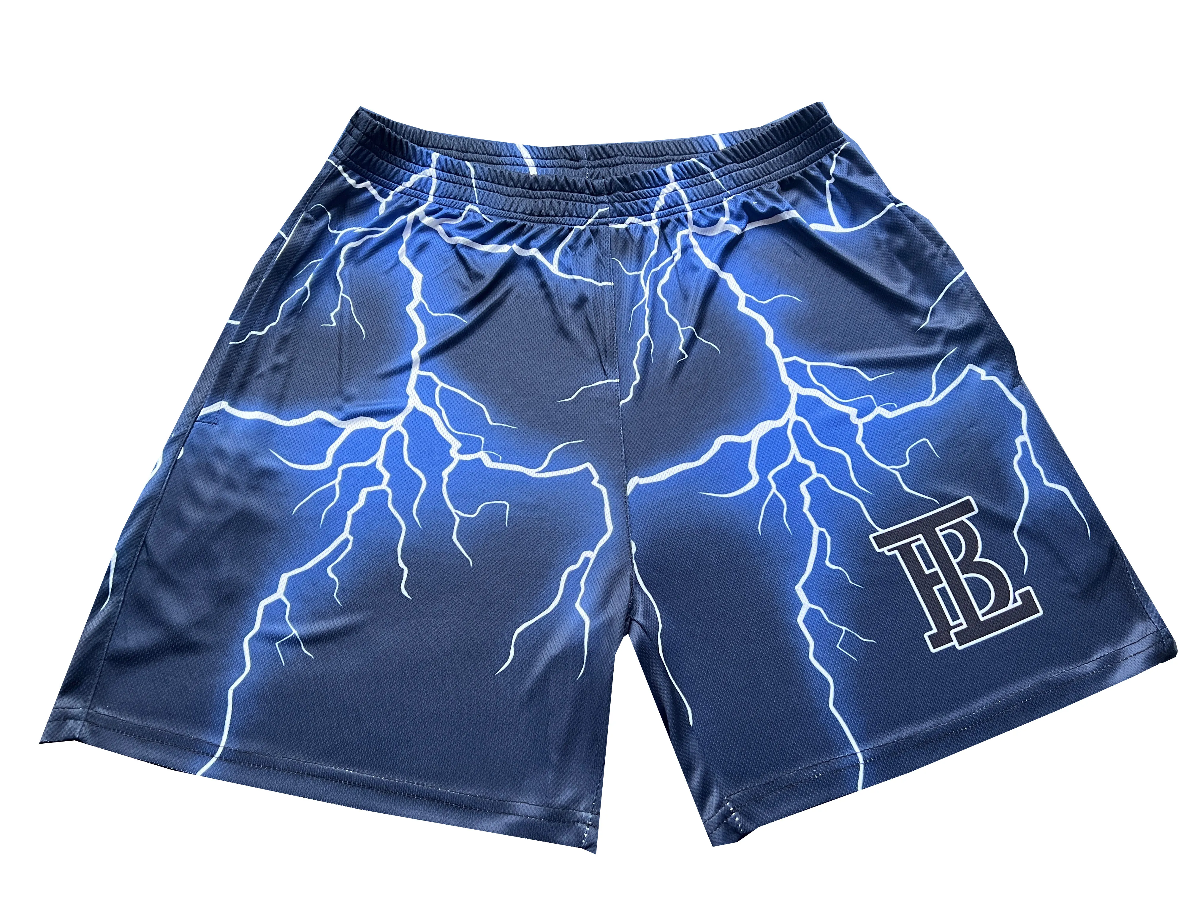 New 2023 Lightning Mesh Basketball Shorts bermudas  Men\'s Gym Fitness Training Shorts Male Bodybuilding Sports Boxing  Beach