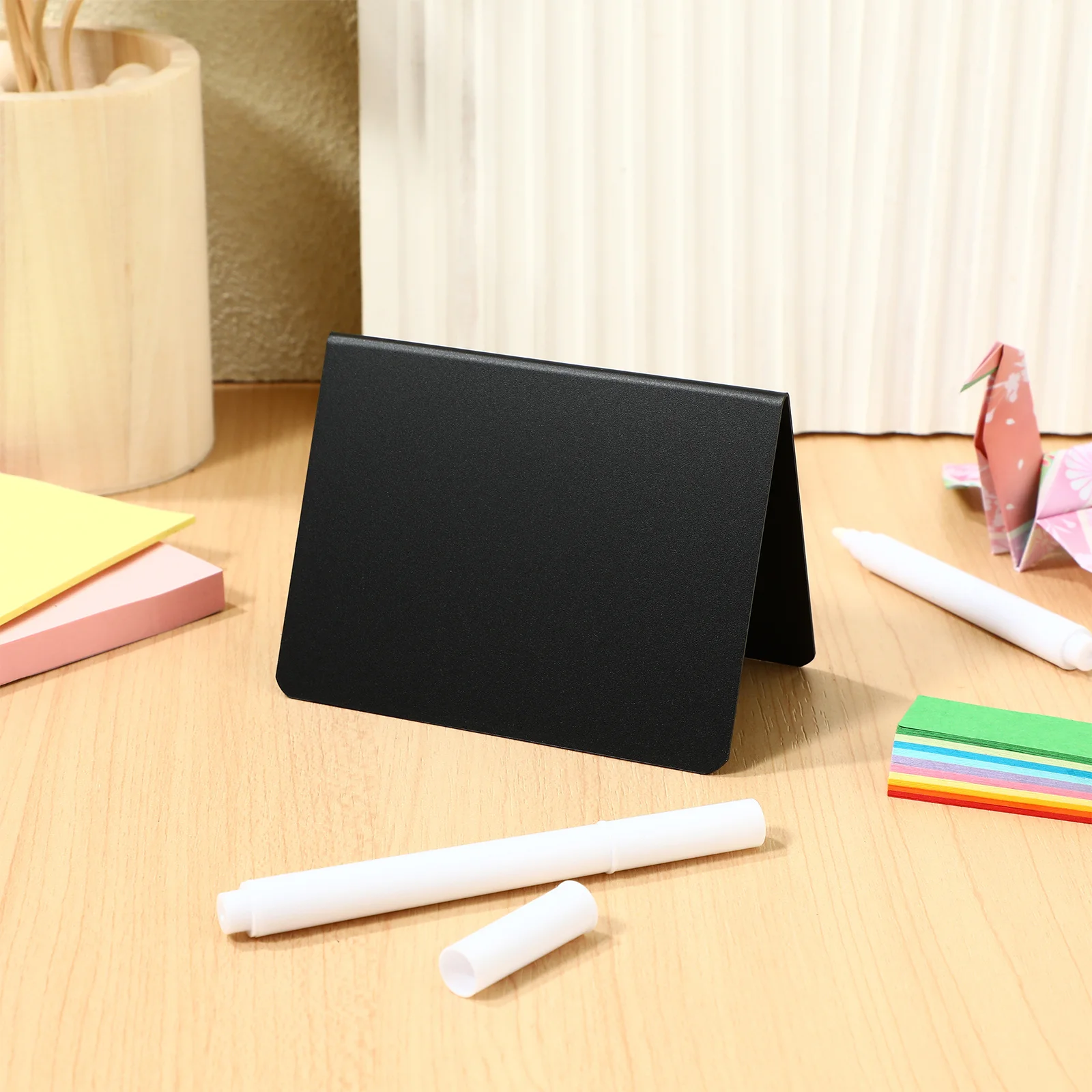 30Pcs Small Blackboard Signs Mini Double Sided Chalkboards Matte Plastic Writing Boards for Table Numbers Food Labels