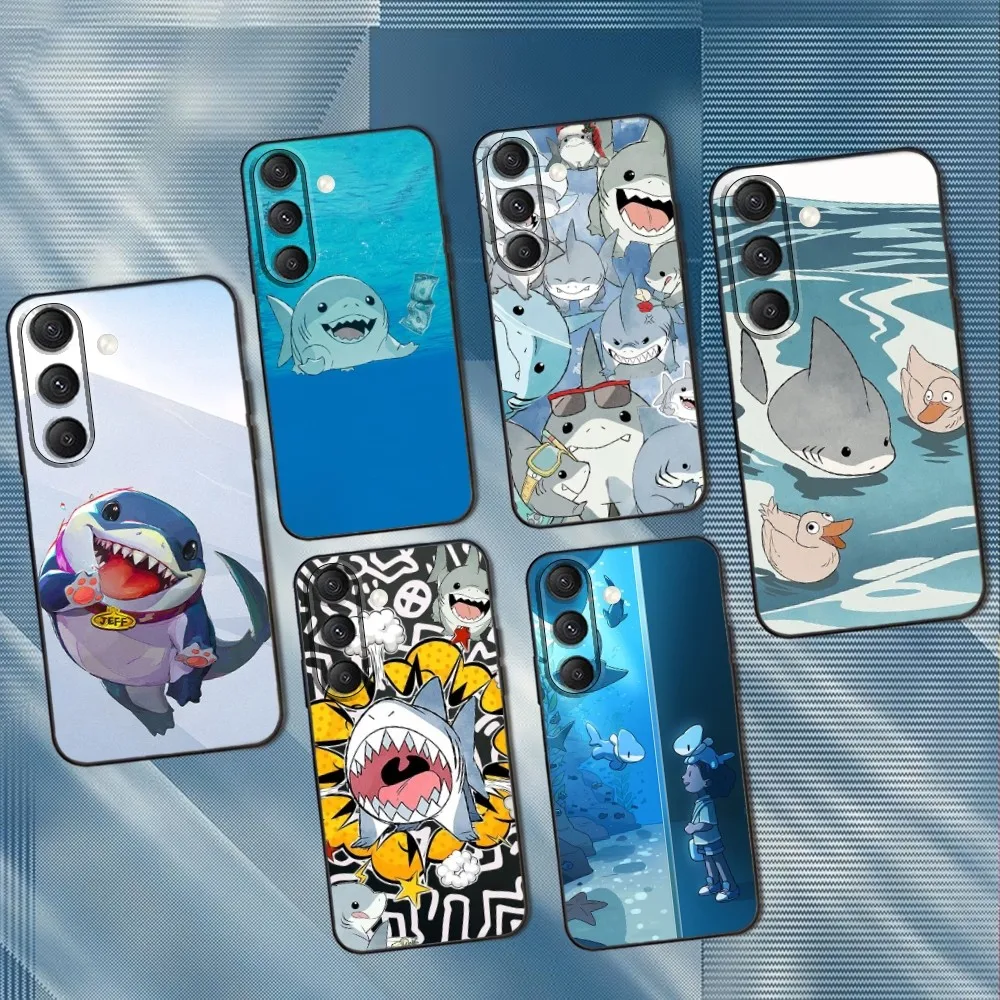 

Jeff The Land Shark Phone Case For Samsung S25,S24,S23,S22,S21,S20,S10,Ultra,Plus,Lite,FE,Soft Silicone Black Cover
