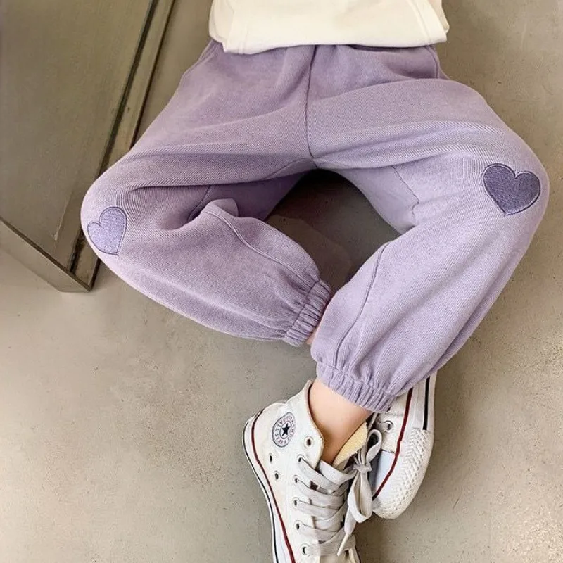 

Kids' Loose-Fitting Fleece-Lined Sweatpants Autumn Winter 2025 New Casual Sportswear Pants Size 12-16