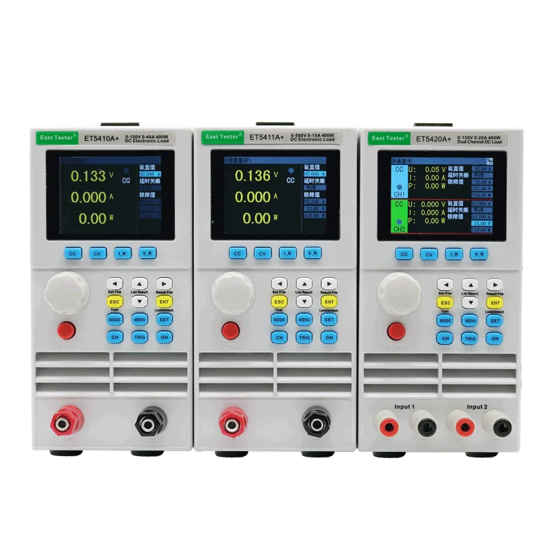 Upgrade ET5410 ET5420 DC Electronic Load Meter 200W/400W Battery Capacity Tester Power Test Aging Instrument 150V/40A 500V/15A