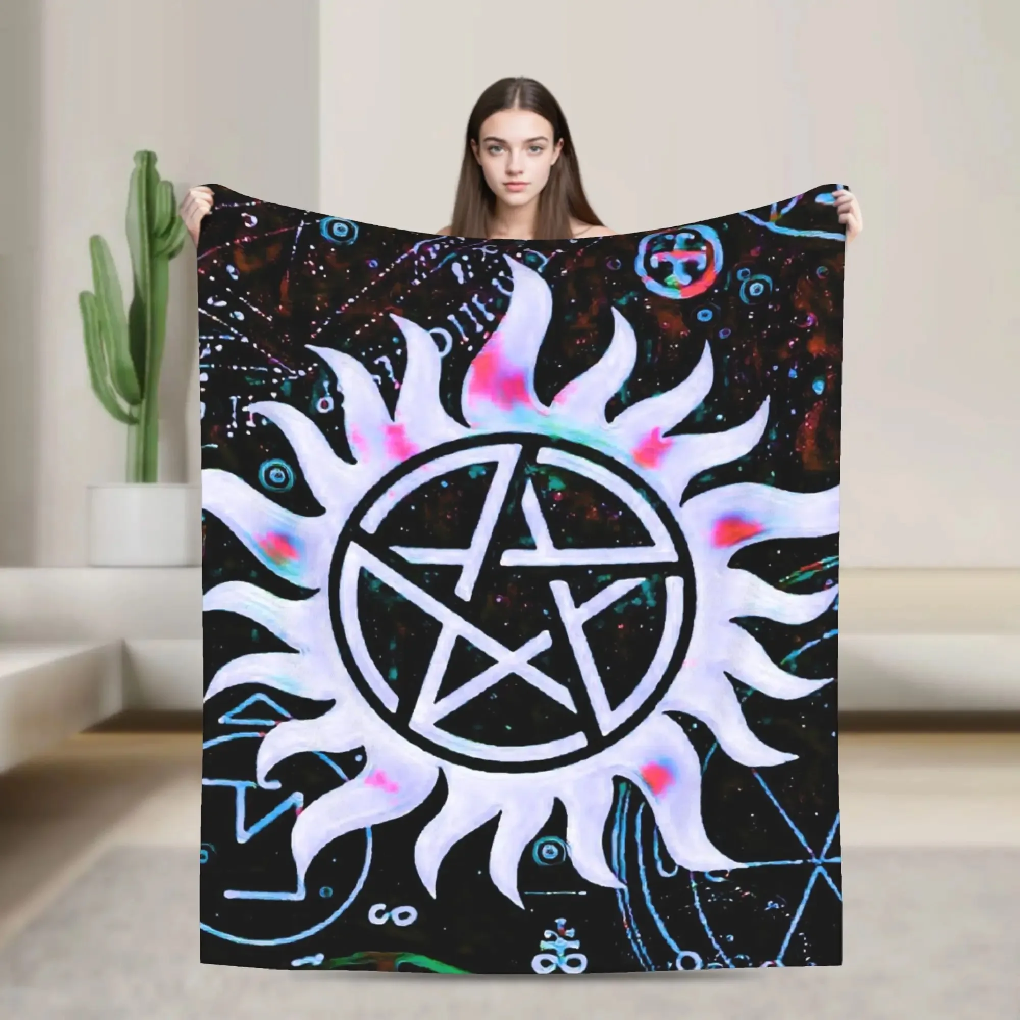 

Supernatural Dean Winchester Blanket Super Soft Aesthetic Plush Bedding Throws For Airplane Travel Flannel Bedspread Bed Cover