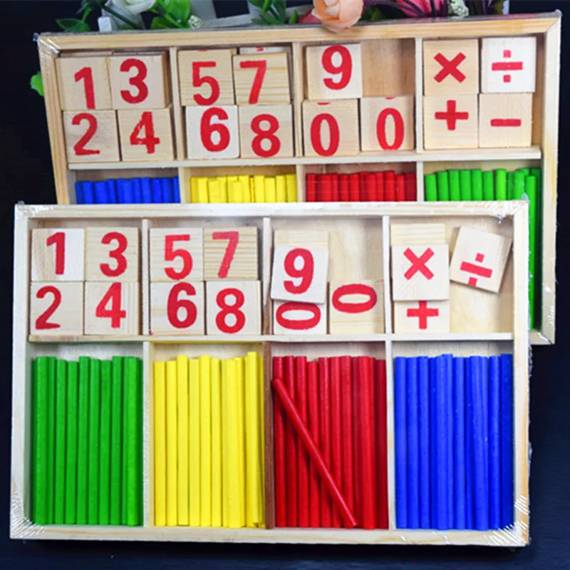 

New Toddler Educational Montessori Toys Math Toy Wooden Sticks Learning Numbers Counting Calculate Interesting Toys for Children