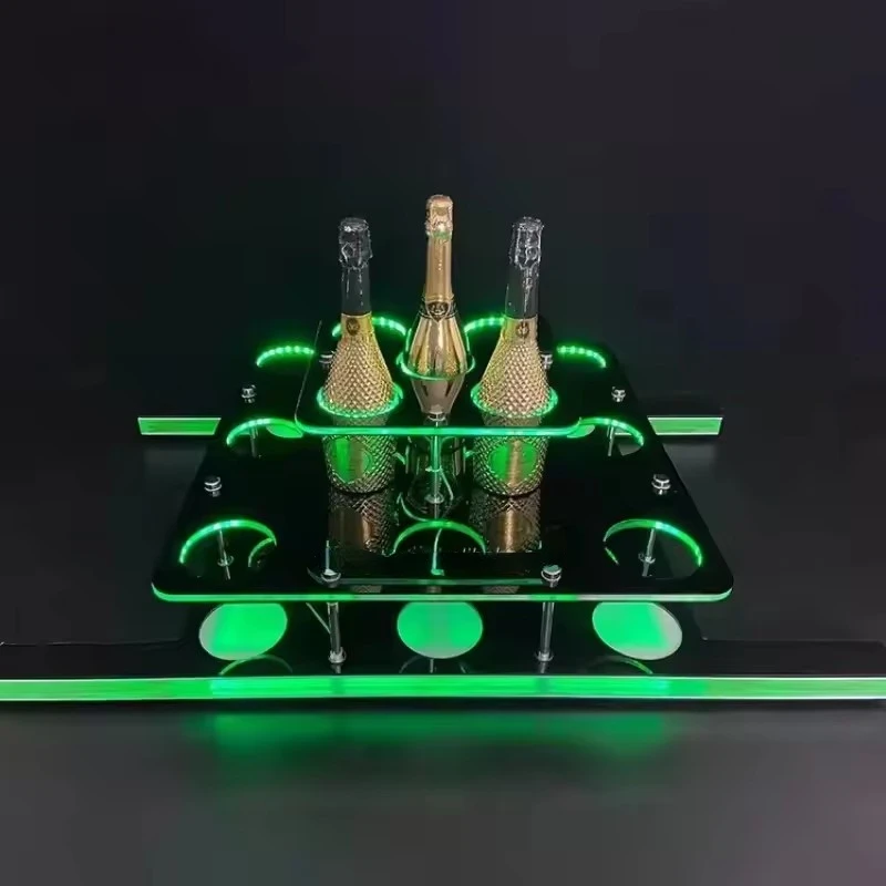 LED nightclub chariot led glow VIP bottle service tray presenter glorifiers holder