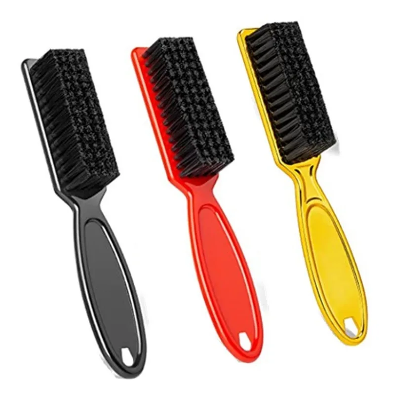 Set Barber Neck Duster Brush Plastic Handle Hairdressing Soft Hair Cleaning Brush Head Shape Carving Cleaning Brush Styling Tool