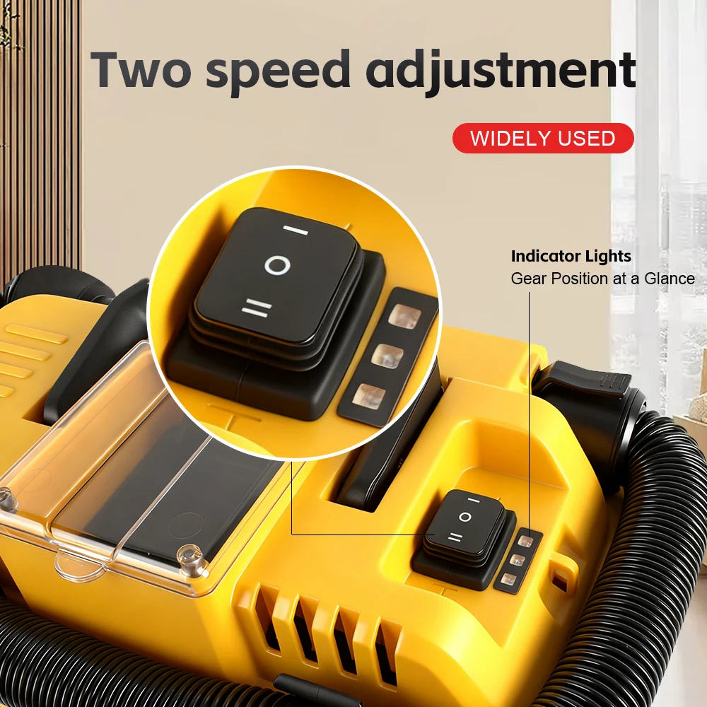 Portable Cordless Vacuum Cleaner Brushless Lithium-Ion Wet/Dry High-Suction Vacuum Cleaner Compatible with DeWalt Battery view 3