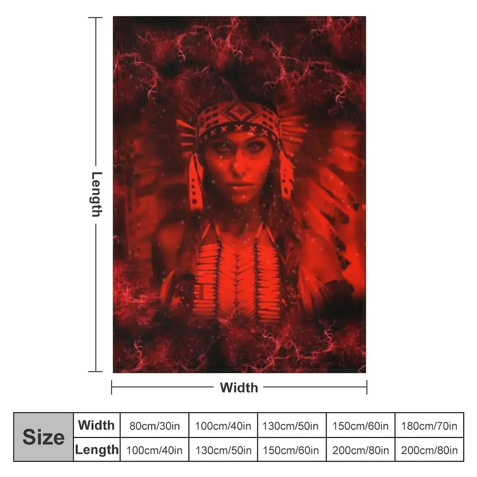 APACHE WOMAN Throw Blanket Warm Bed linens Nap manga Blankets