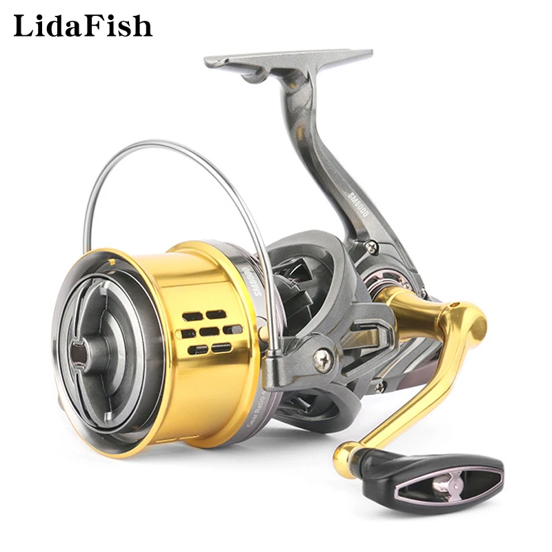 

New 8000 10000 12000 Series Saltwater/Freshwater Distant Fishing Reel 8+1BB Aluminum Alloy Spool Spinning Reel