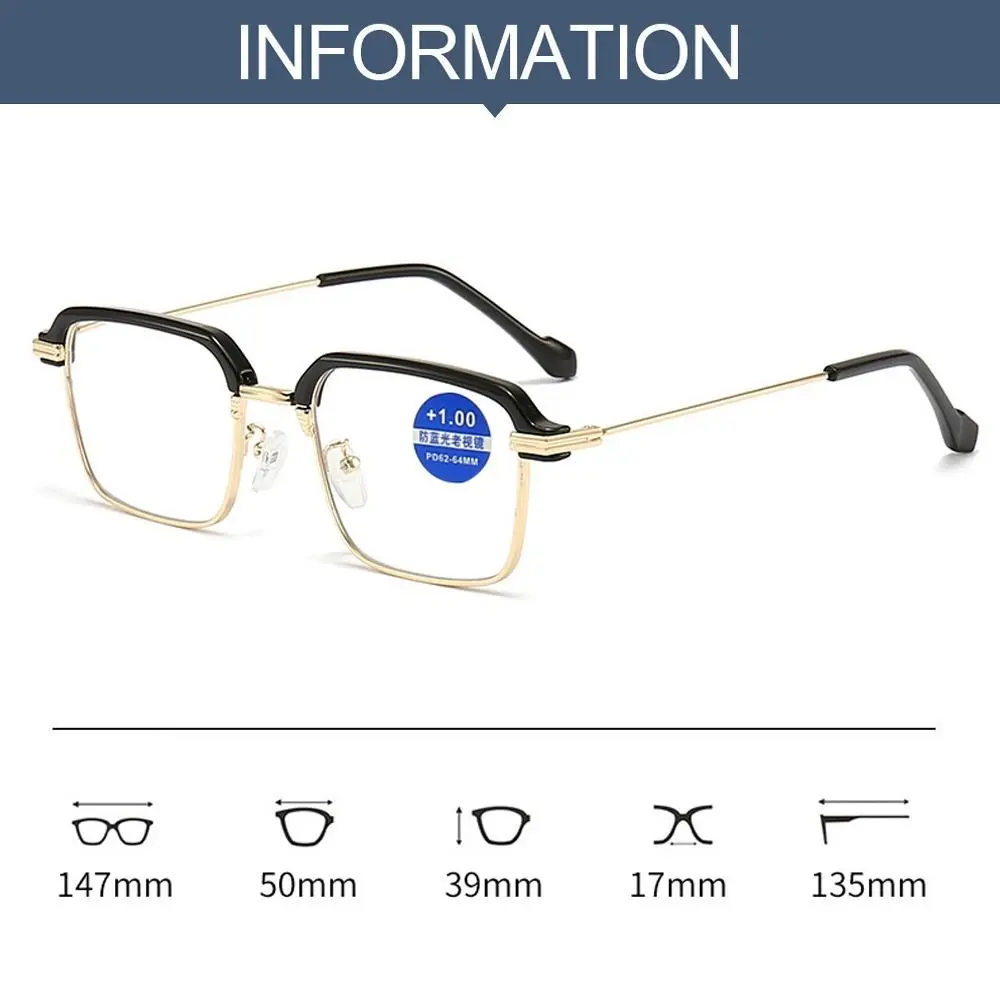 Office Discoloration Eye Protection Oversized Eyeglasses Computer Goggles Anti-Blue Light Glasses Ultra Light Frame