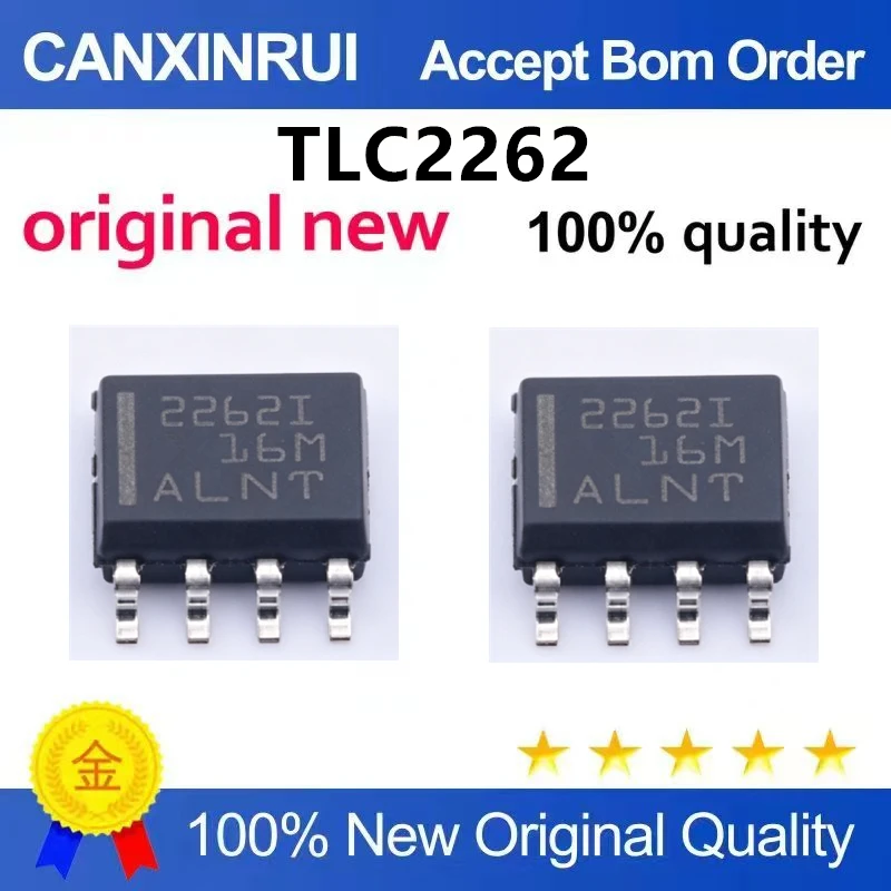 （5pcs-10pcs）Original genuine TLC2262CDR SOIC-8 dual channel, 16V, 710kHz operational amplifier chip