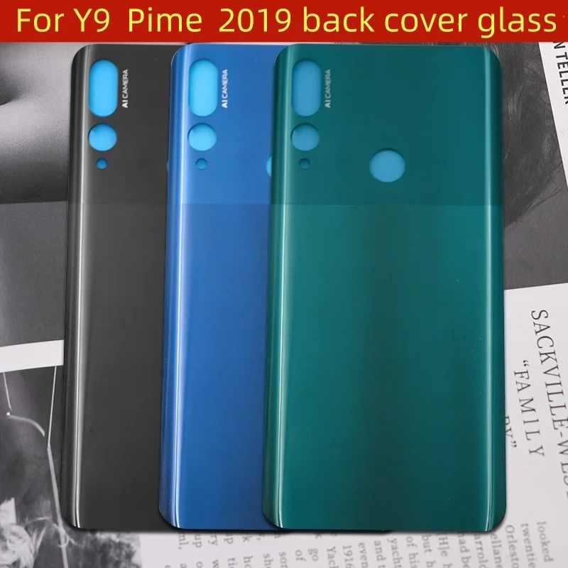 

Back cover glass For Huawei Y9 Pime 2019 Battery Cover Back Glass Panel Rear Housing back cover glass Case Replacement