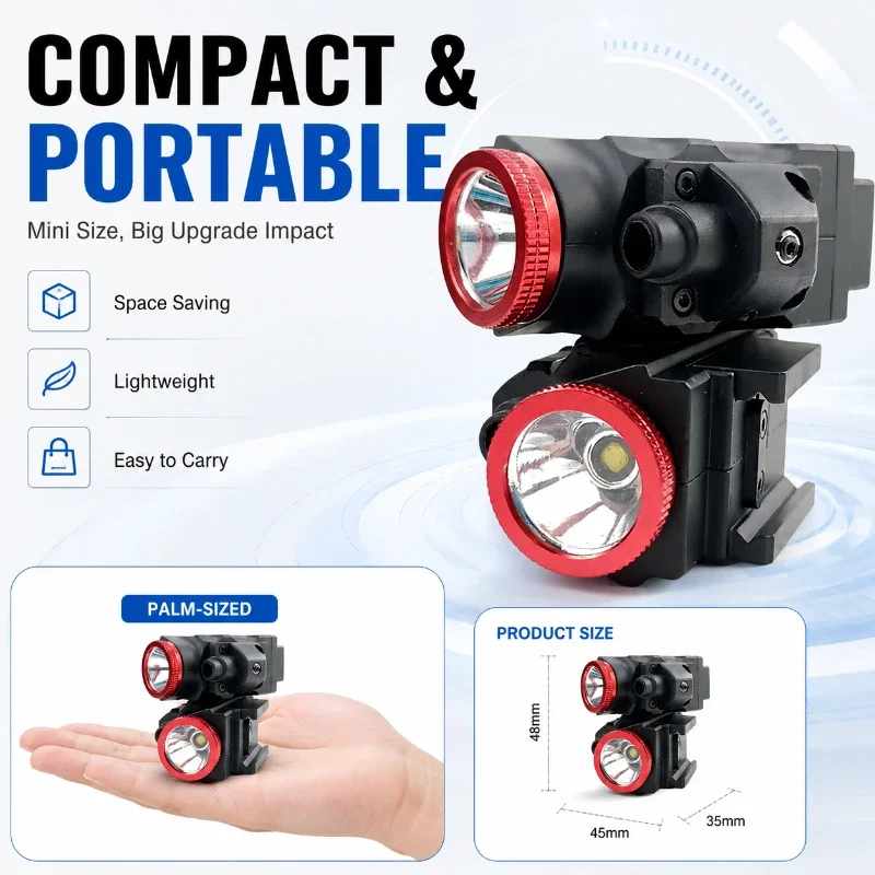 Small Tough Hobby Light Parts Ultra Brightness Strobe Function Tunable Dual Color Beam For Simulation Model Decoration