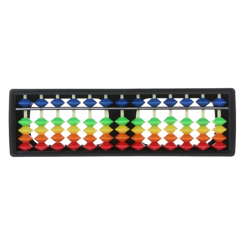 

13 Column Portable Plastic Abacus Arithmetic Soroban Calculating Tool With Color Dropship