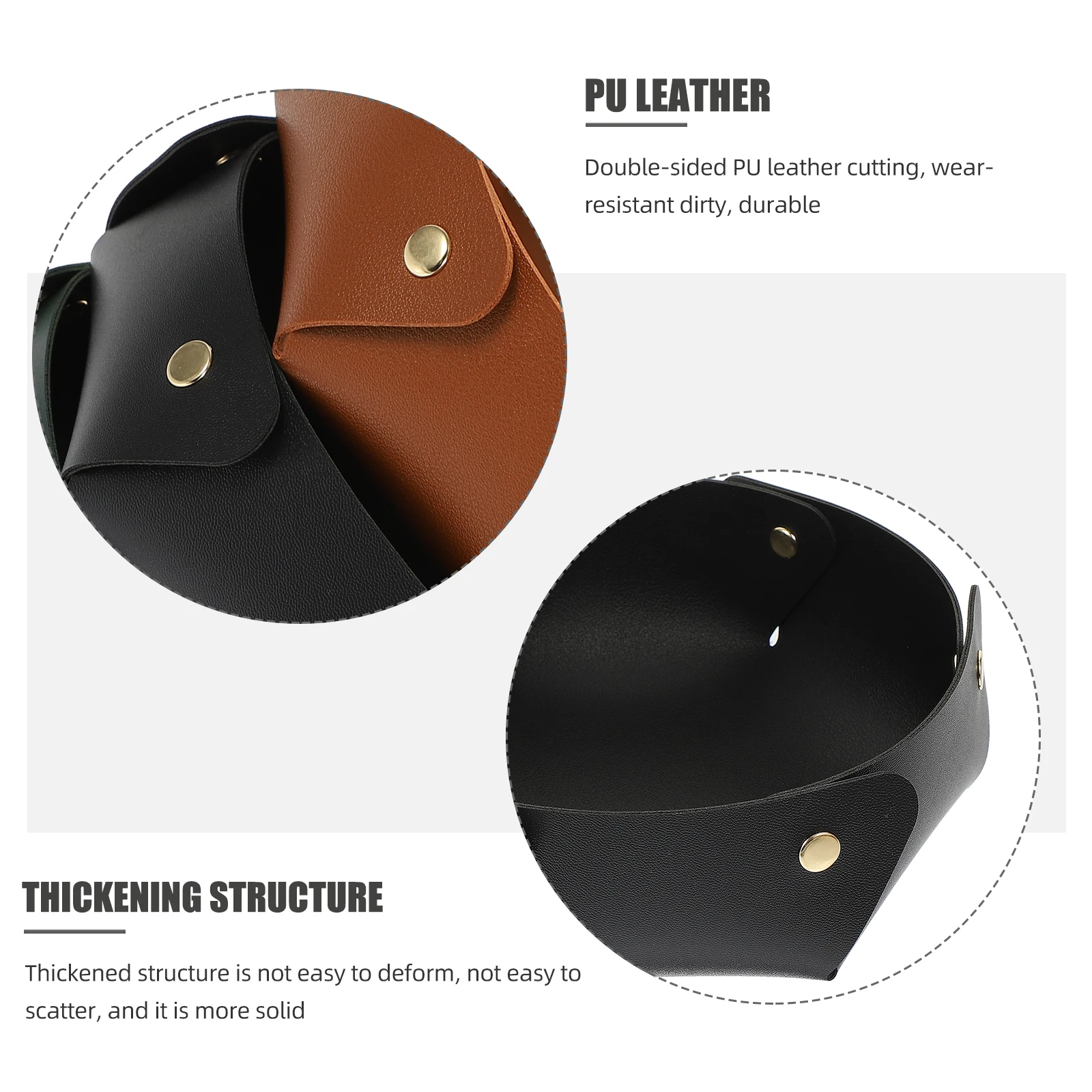 

3pcs Storage Tray Vintage Durable Thickened Structure Coin Tray Office Accessories Watch Holder Multifunction