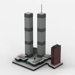 Custom MOC World Trade Center Building Blocks Set - 982-Piece Miniature Architectural Model, Ideal Creative Gift for Architectur