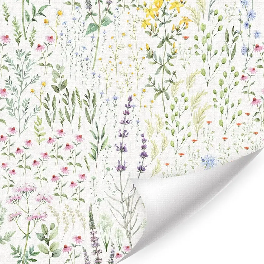 

Daisy Floral Wallpaper Lavender Contact Wallpaper Wildflower Cabinet Wallpaper Self Adhesive Floral Wall Decal Temporary Tenant