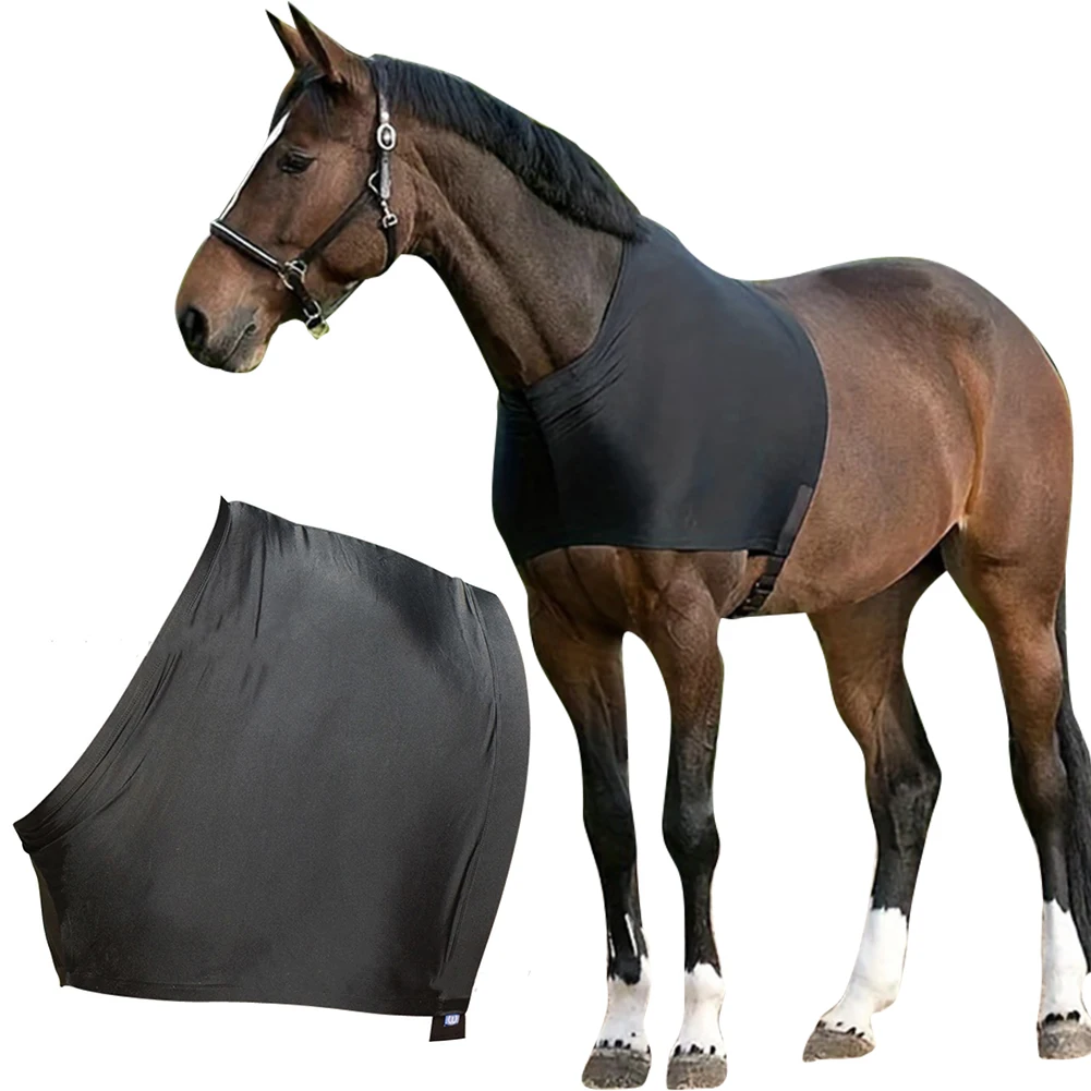 Horse Shoulder Guard Stretchy Horse Chest Saver Protector Anti-Rub Bib Horse Protective Vest for Equestrian Sport