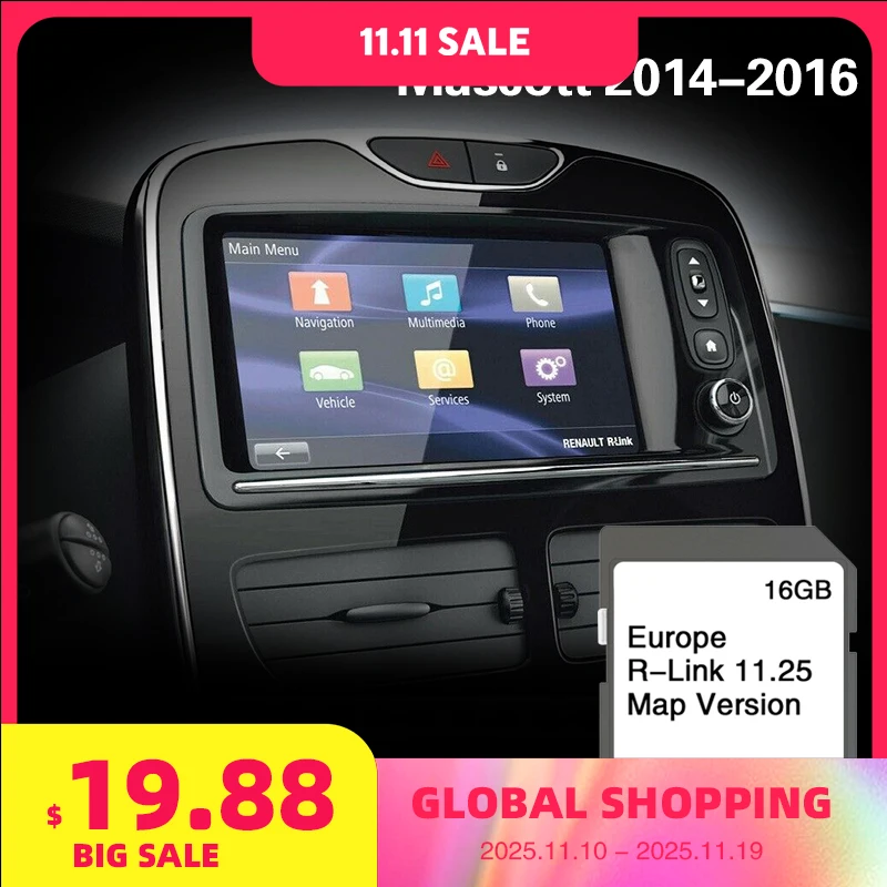 

R-LINK Update Navi Syaterm for Renault Mascott 2014-2016 Map Cover Europe Esronia England SAT Nav GPS Card