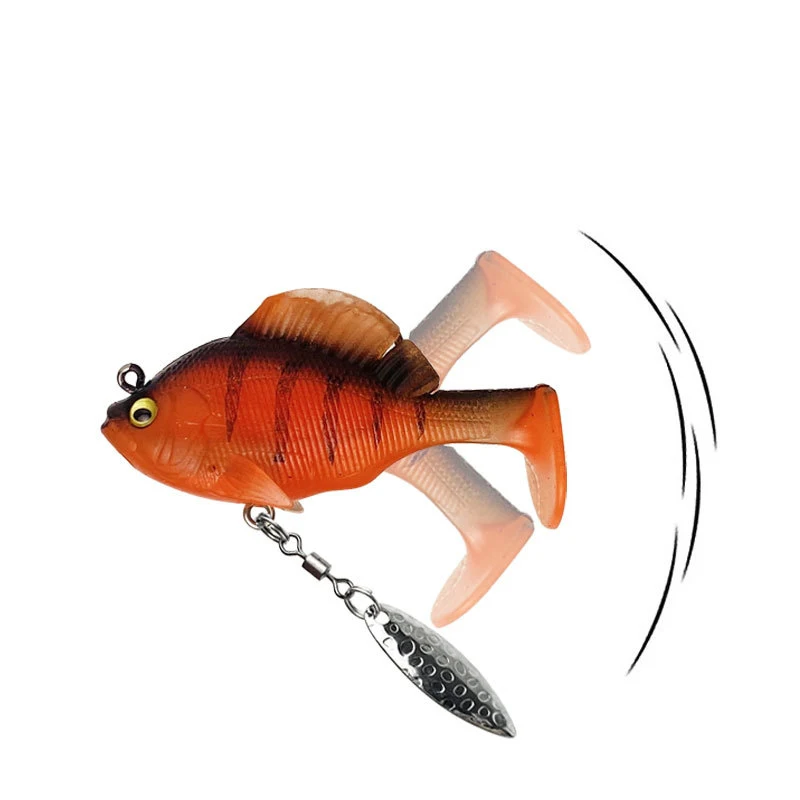 Isca de emalhar macia Sleeper, Swimbait Paddle Tail, Iscas artificiais de pesca de água salgada, Isca de deslizamento de robalo, 6cm, 10-14g