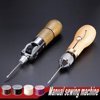 Leather Sewing Awl Kit Craft Tools Hand Sewing Machine Speedy Lock Stitcher Thread Needles Set DIY Shoemaker Canvas Repair Tool