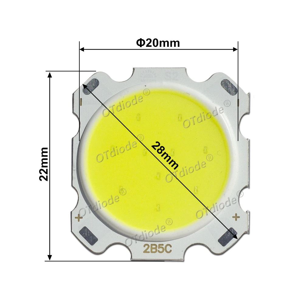 manufacturer 28mm Round Aluminum LED COB Light Source Module 3W 5W 7W 10W 12W COB bulb lamp Flip chips for spotlight