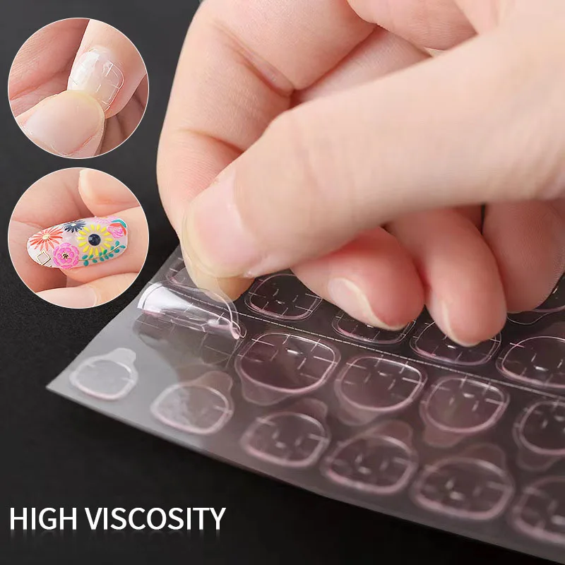 Diy Double Sided Stickers Jelly Transparent Nail Glue False Nail Reusable Adhesive False Nails Accessories And Tools