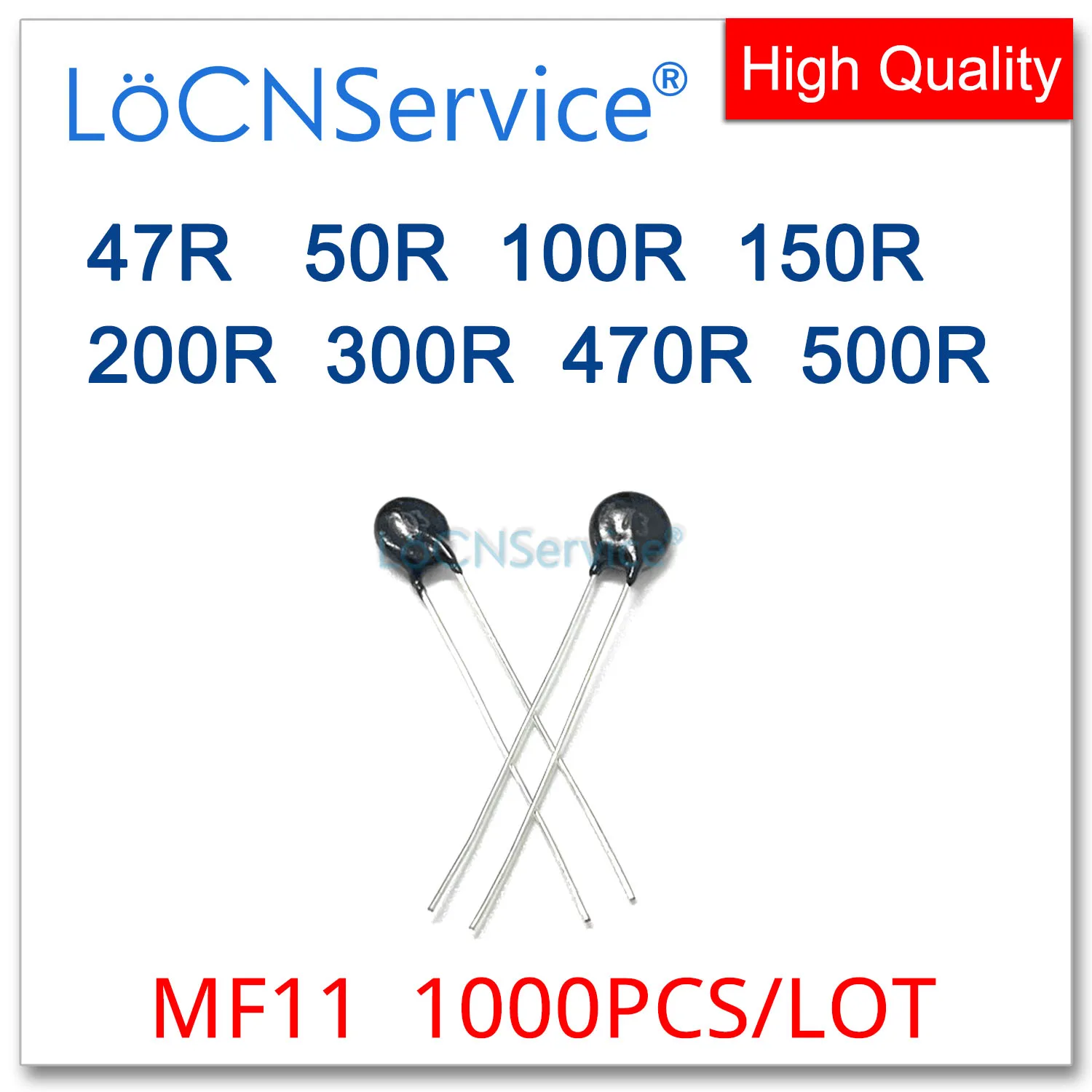 

1000pcs Thermistor Resistor NTC MF11 5MM 47R 50R 100R 150R 200R 300R 470R 500R 470 500 101 151 201 301 471 501 OHM