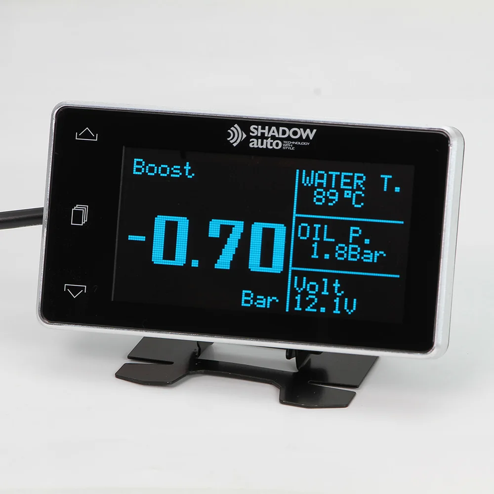 Auto Electronics Multi Function Gauge Head up Display with Water Oil Temp 300 F EGT 2200 F Oil Press Boost psi and Volt