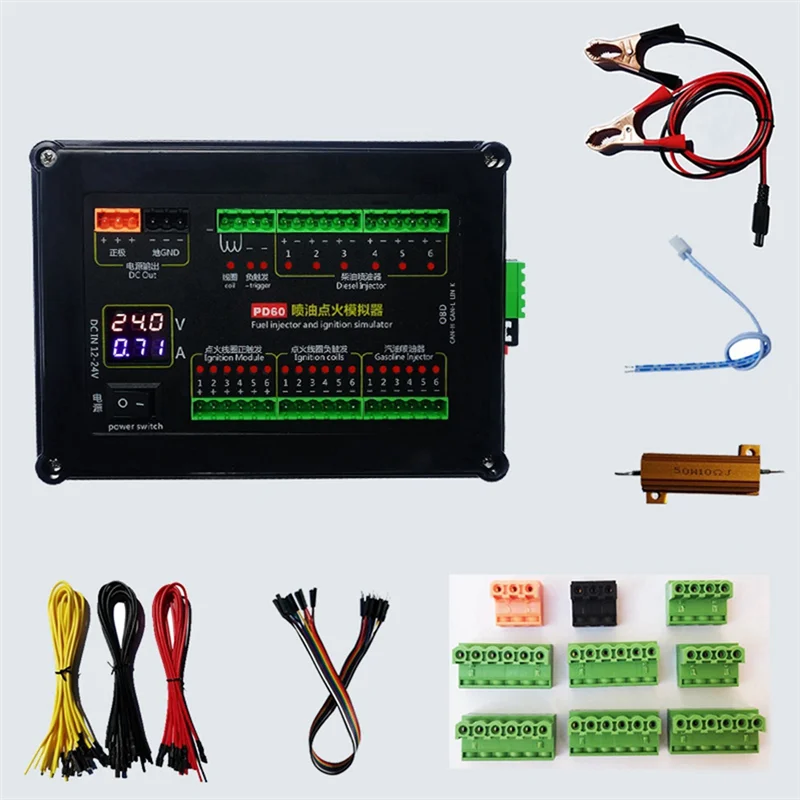

PD60 Gasoline Injector Ignition Coil Simulator ECU Maintenance Platform Car Computer Maintenance And Testing Tool