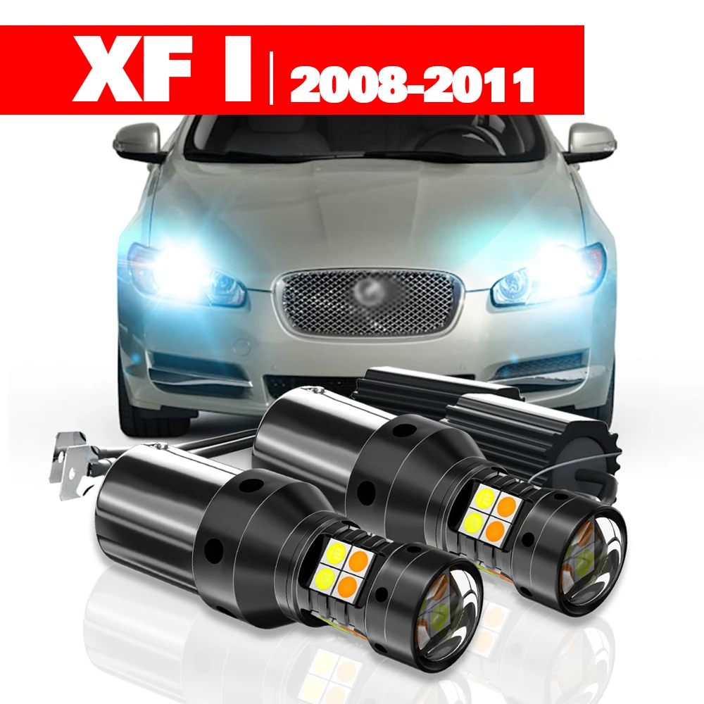 

For Jaguar XF I 2008-2011 2pcs LED Dual Mode Turn Signal+Daytime Running Light DRL 2009 2010 Accessories