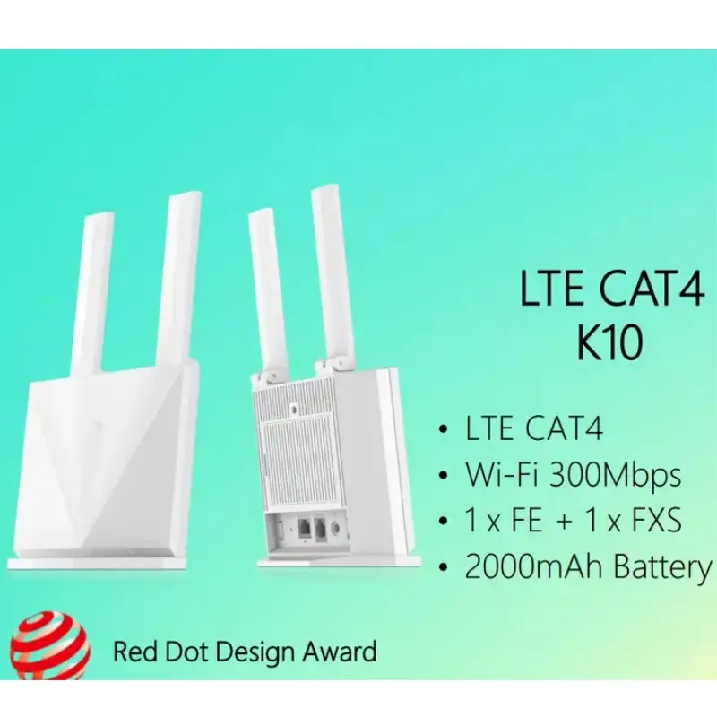 ZTE K10 Cat4 150Mbps wifi router 4g lte with sim card slot And LAN RJ11 Port Support Voice Call