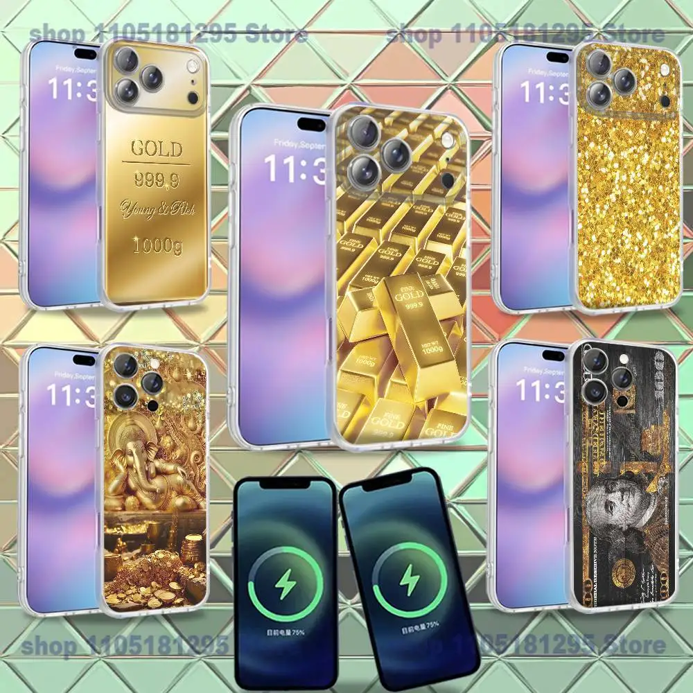 

Money Gold Art Phone Case For iPhone 16,14,11,17,13,15,12,Air,Plus,Pro,Max,E,Mini Frosted for MagSafe Magnetic