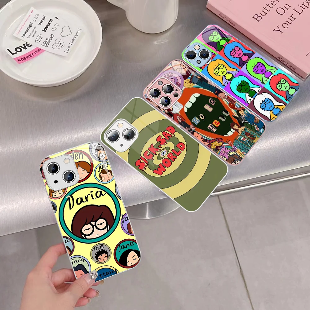 

Anime-D-Darias Phone Case Tempered Glass For Iphone 14 13 12 11 Pro Mini XS MAX 14Plus X XS XR Cover