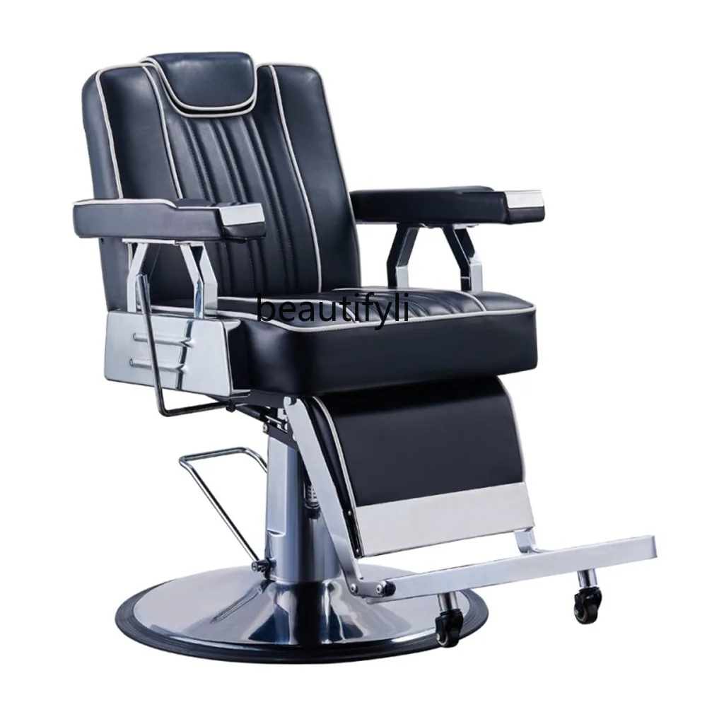 

European retro style men's haircut chair oil head chair hair salon beauty salon