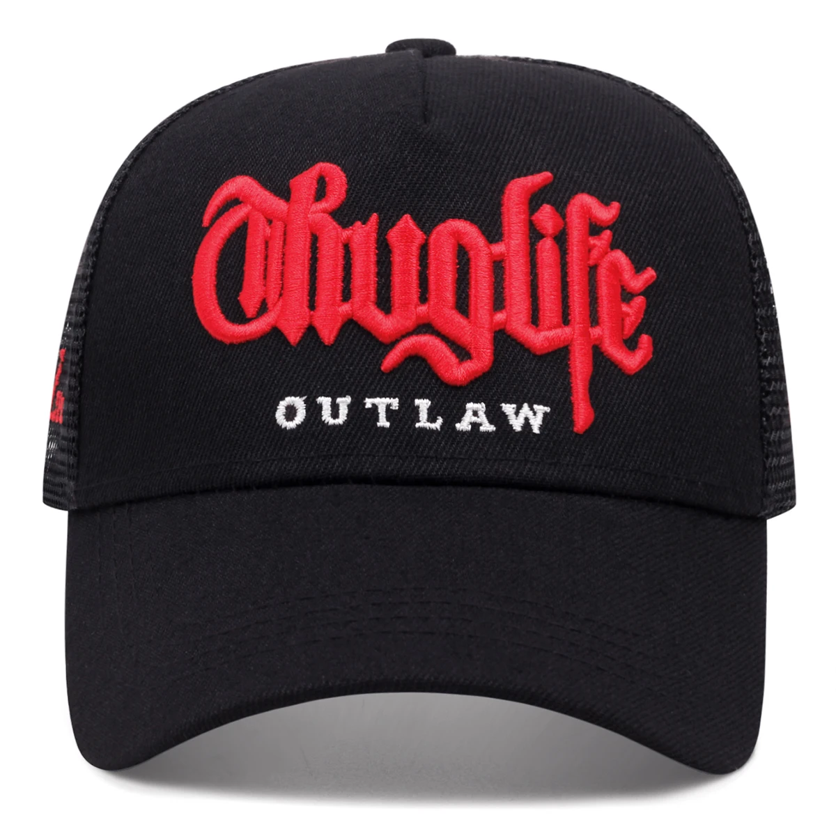 2025 New Riot LIFE Embroidered Men's Casual Breathable Mesh Hat Hip Hop Hat Women's Outing Sports Baseball Hat Sunscreen Hat