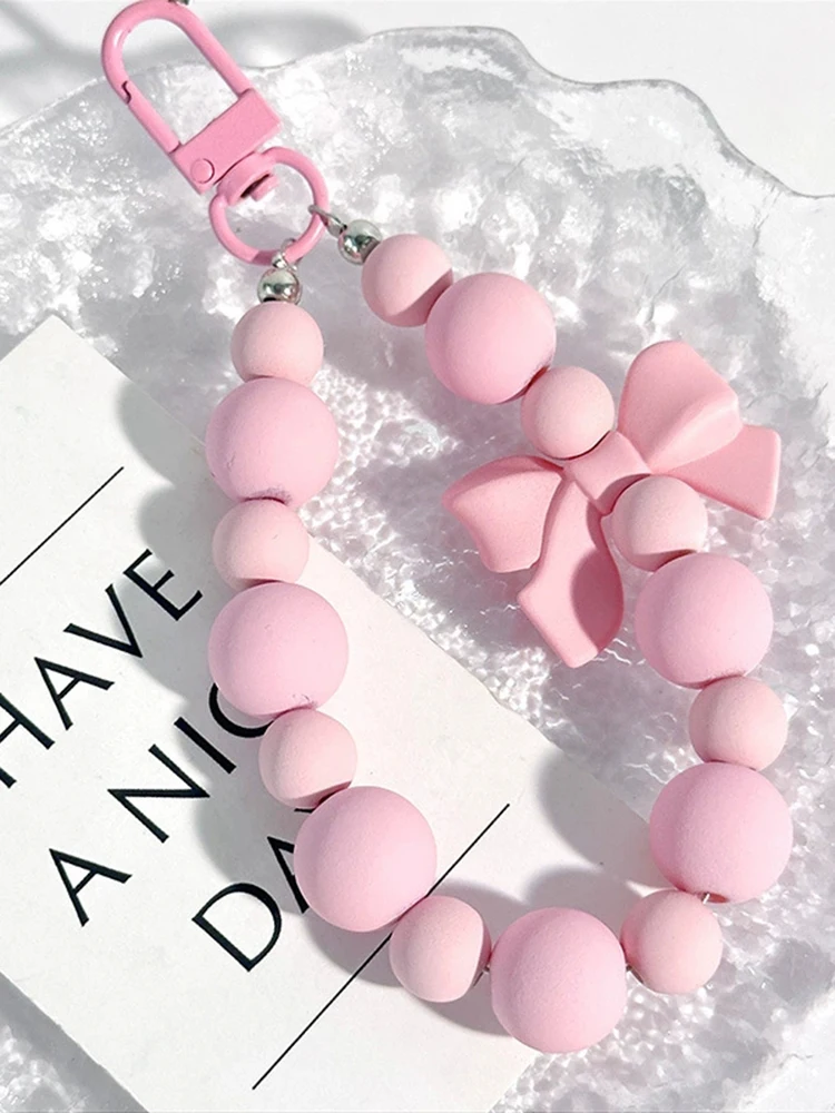 

Ремешок-антипотеряшка, Брелок для автомобиля, Подвеска из бусин, Подвеска для рюкзака, Брелок с розовым жемчужным бантом, Цепочка для мобильного телефона, Чехол для наушников