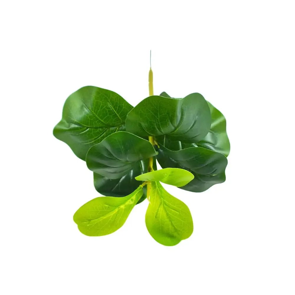 Large Artificial Fiddle Leaves Fig Tree Real Touch Plastic Tropical Banyan Plants Branch Vibrant Delicate