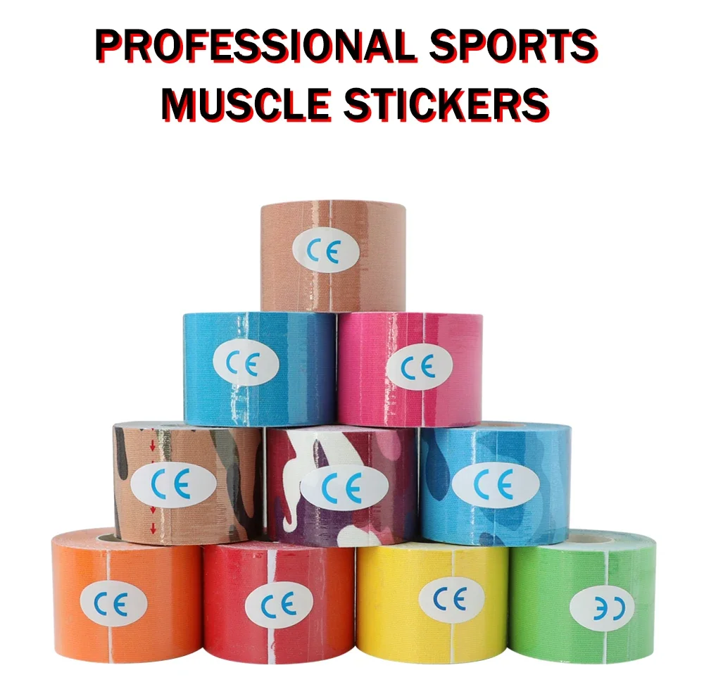 Sports Waterproof Kinesiology Tape Stickers Athletic Bandage Muscle Recovery Protector Strapping Pain Relief Tennis Gym