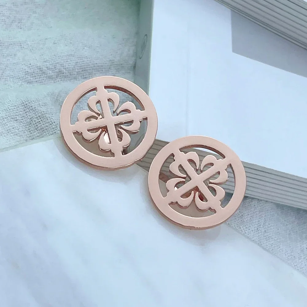 

New Fashion Simple Men's French Cufflinks Creative Clover Glossy Metal Men's Cufflinks Popular Alloy Jewelry Accessories Gifts