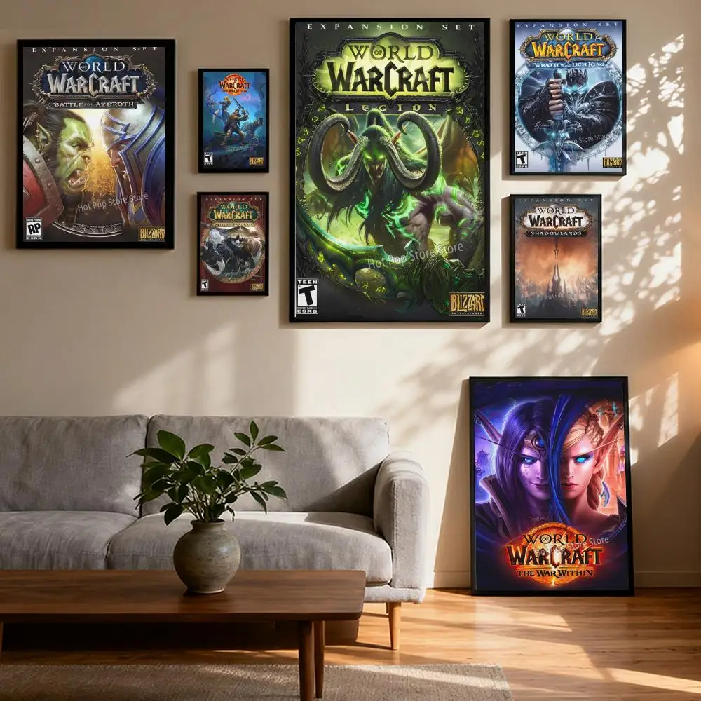 

World of Warcraft Video Game Poster Prints Oil Painting Mural Living Room Home Decoration Party Evening Party Cover