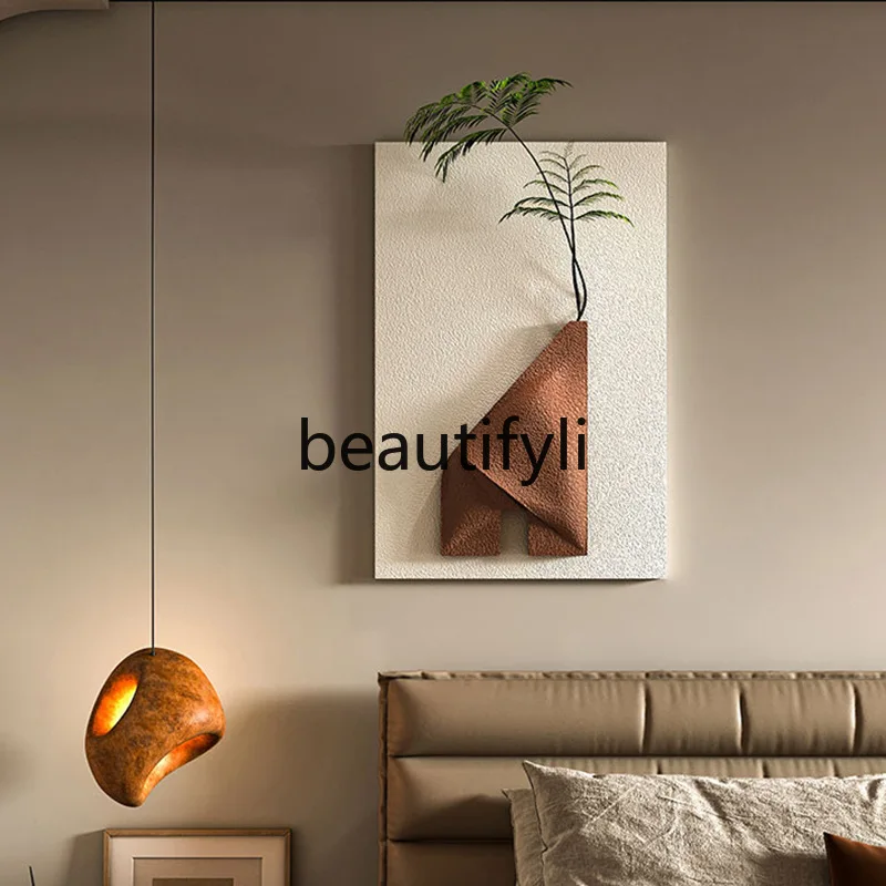 

3D Relief Entryway Hanging Painting High-End Living Room Decorative Painting Premium Sandstone Texture Wall Art