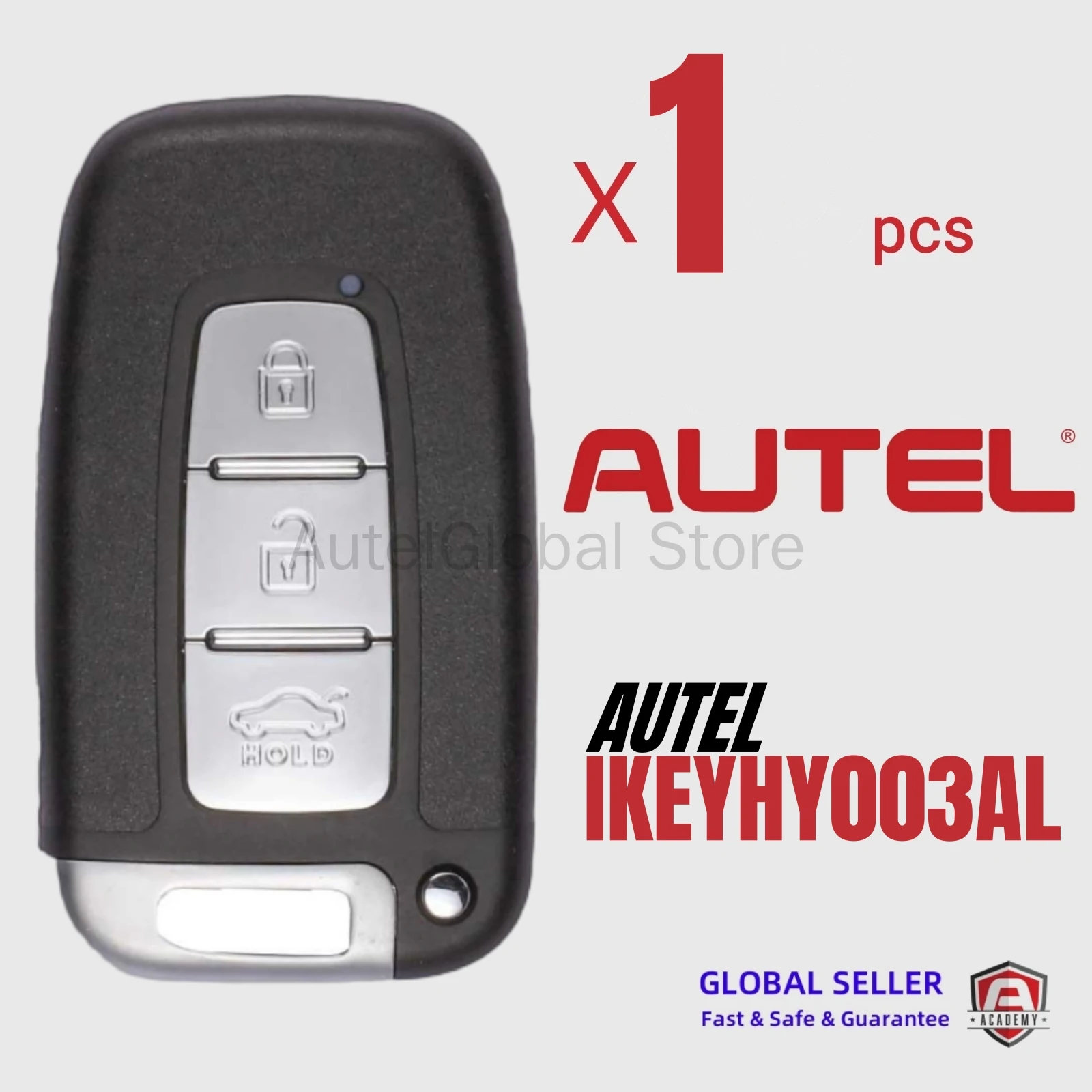 1PCS Autel IKEYHY003AL HY003AL Universal Smart Key 3 Buttons For Hyundai For Autel Smart Key For KM100 IM508 IM608 KM100E