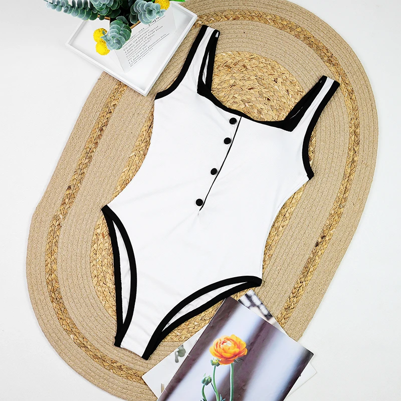 ผู้หญิงเซ็กซี่ One Piece ชุดว่ายน้ําหญิงชุดว่ายน้ํา 2025 Halter Monokini ชุดว่ายน้ํา Beachwear Patchwork ชุดว่ายน้ํา Biquini