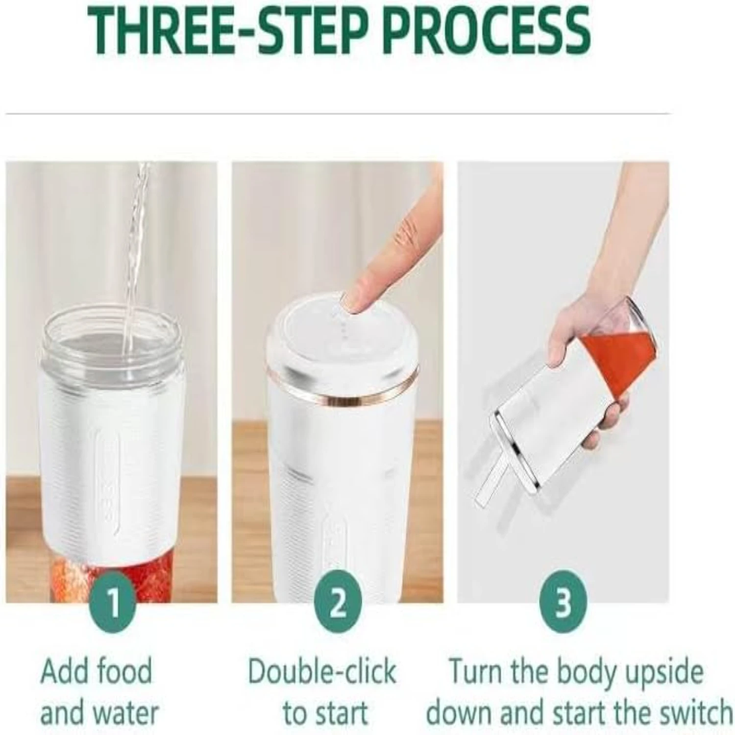 เครื่องปั่นขนาดเล็กแบบพกพาแบบชาร์จไฟได้สําหรับสมูทตี้และเชค เครื่องปั่นมัลติฟังก์ชั่นที่ขับเคลื่อนด้วย USB สําหรับใช้ในบ้านและการเดินทาง