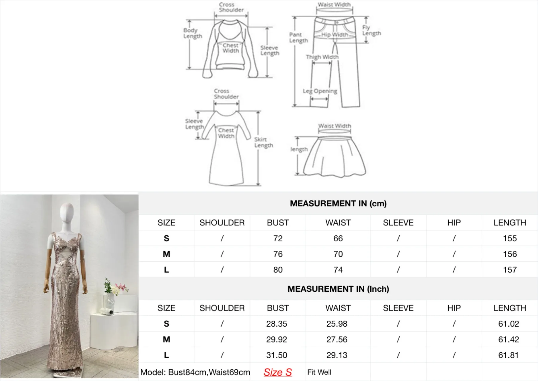 Abiti da sera maxi a coda di pesce a sirena Argento senza maniche con paillettes ritagliate