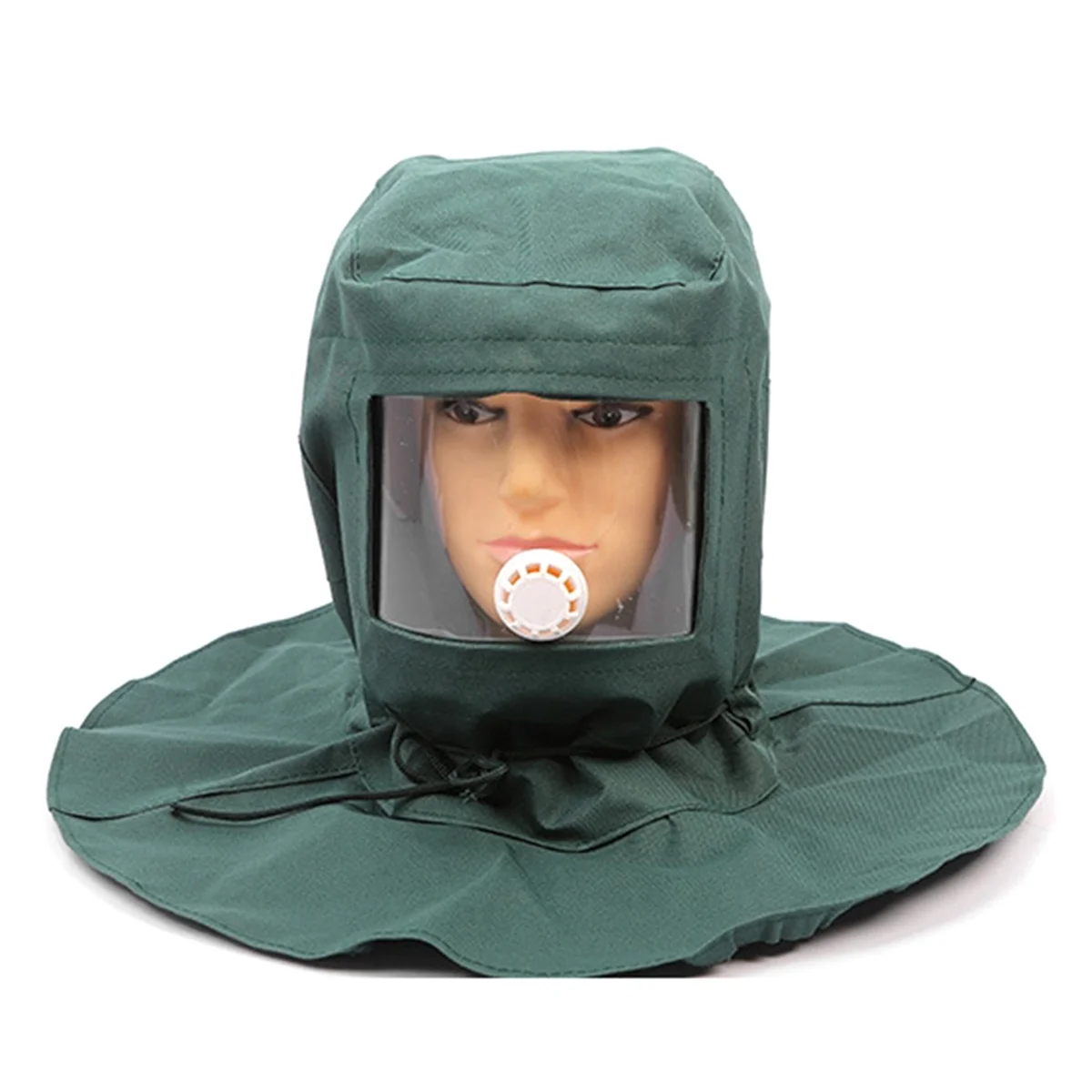 AT13 Industrial Labor Work Protection Canvas Sand Blasting Hood Anti Wind Anti Impact Mild Blasting Polishing Helmet