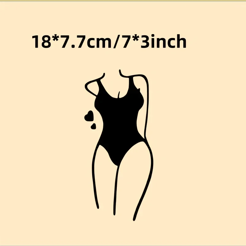 2D Flat Minimalist Line Art Vinyl Sticker, Waterproof PVC Decal for Motorcycle Helmet, Car Window, Bumper, Body Decor