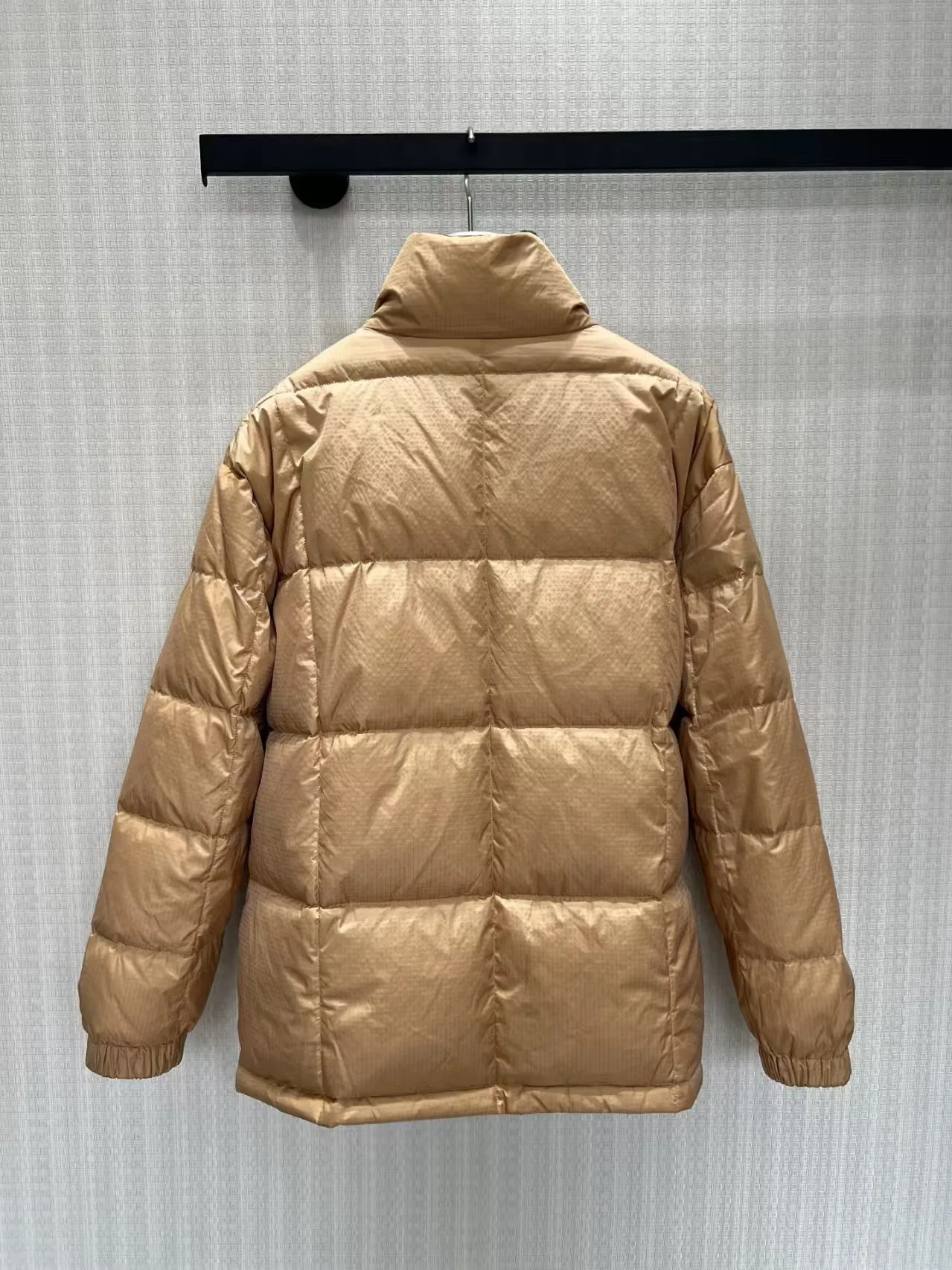 Autumn and winter new item stand collar horizontal stitching retro horn buckle elastic cuffs down cotton jacket for women